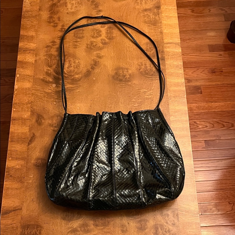 Judith Leiber Black Textured Shoulder Bag